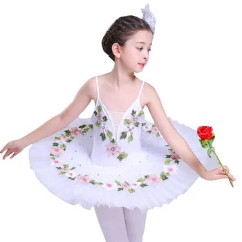Balerină Profesionistă, Balet Tutu Pentru Copii Fete Copii Adulti Femei De Flori Clatita Tutu Swan Costume De Dans Rochie De Balet Fete