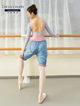 Balet Tricou Practică Haine cu mâneci Lungi Dantelă Împletit Balet Tutu pentru Adulți Costume Gimnastica Actriță Etapă Costum
