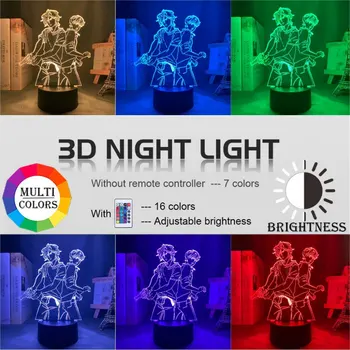Banana Pește Led Lumina de Noapte Anime for3d acrilice dormitor cu led-uri de desene animate lumina de noapte pentru copii ziua de nastere cadou de desene animate lampa decorativa