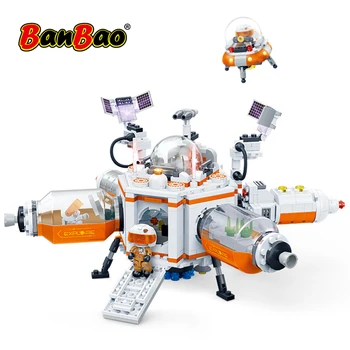 BanBao Idei Space Lander Marte Explora Plan Serie Marses Aterizare Cabina Model Astronaut Cifre Blocuri De Educație Jucarii