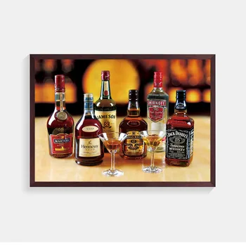 Bar, Bere, Vin, Arta De Perete Panza Pictura Whisky Nordic Poster De Perete Sticla Imaginile Pentru Camera De Zi, Club De Noapte Partid Decor Neînrămate