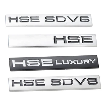 Bar Emblema pentru Range Rover SPORT HSE Luxury SDV6 SDV8 de Styling Auto Retehnologizare Executarea Insigna Portbagaj Metal Autocolant Negru Chrome