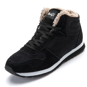 Barbati Casual Pantofi De Moda Pantofi De Iarna Pentru Bărbați Ține De Cald Pantofi De Piele De Pluș Unisex Pereche De Încălțăminte De Iarnă Pentru Bărbați Adidași De Iarnă
