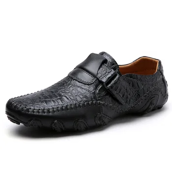 Barbati Casual Pantofi din Piele 2020 Barbati Mocasini Brand de Lux Crocodili Dungi de Conducere Pantofi Slip Confortabil pe plus Dimensiune 38-48