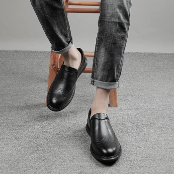 Barbati din Piele Pantofi Casual Lux Design de Brand de Înaltă Calitate Mocasini Exterior de Moda de Conducere încălțăminte de sex masculin Pantofi cu Barca #am