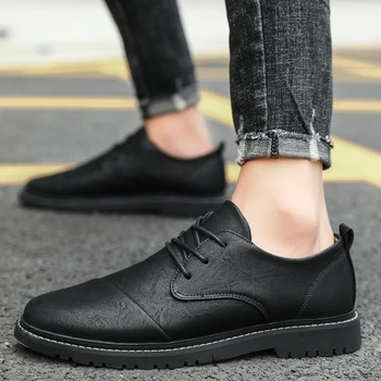 Barbati din piele Pantofi dantela-up Oxfords black Casual Clasic Adidași Pentru bărbați moda in aer liber respirabil Încălțăminte Confortabilă