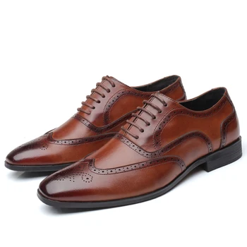 Barbati din piele Pantofi Rochie Formale Petrecere de Nunta Pantofi Pentru Barbati Retro Bocanc Pantofi Brand de Lux pentru Bărbați Oxfords