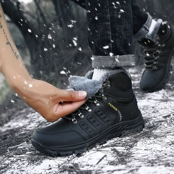 Barbati Pantofi Casual Iarna Zapada Ghete Bărbați Adidași De Moda În Aer Liber, Drumeții Pantofi Pantofi Barbati Vulcaniza Pantofi Barbati Pantofi De Protecție Împotriva Frigului