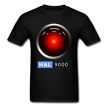 Barbati Top T-shirt HAL 9000 T Shirt Geek Film Tricou 3D Imprimate Teuri Design Creativ de sex Masculin Haine Tesatura de Bumbac Negru en-Gros