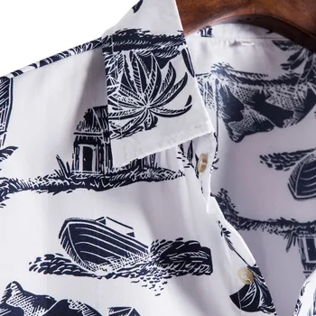 Barbati Tricou Stil Etnic Print Barbati Casual Tricou Rever Gât Streetwear Maneci Scurte Topuri 2020 Liber Tropicală Cămașă Hawaiană Barbati Top