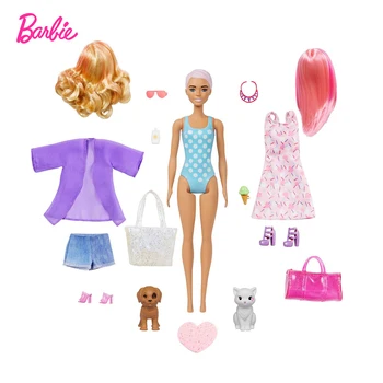 Barbie Culoare Dezvăluie Zi-Noapte Transformare Tematice Papusa Temperatura de Detectare Decolorarea 25 Surprize Orb Caseta de Jucărie GPD54