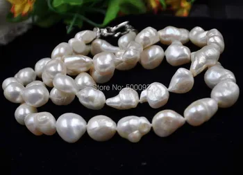 Baroc 12-15 mm colier de perle de Cultură de 30 de inch lung