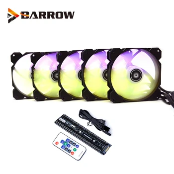 Barrow PWM Dimensiune Ventilator 120*120mm Fan folosi pentru Radiator Caz de Calculator cu 5V-O-Lumina RGB 6PINI Antet/Suport Placa de baza Aurora
