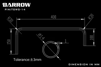 Barrow Tub de Metal ( ID12mm + OD14mm )( ID14mm + OD16mm ) + ( Lungime 15+40+10cm ) de Alamă, Țeavă de Suprafață Galvanizare Tub de Racire