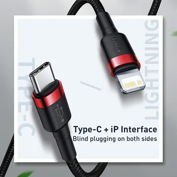Baseus 20W USB de Tip C pentru Cablu Lightning pentru iPhone 12 Pro Max PD Încărcare Rapidă USB-C Cablu de Încărcare pentru iPhone 12 11 Pro