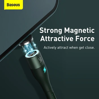 Baseus 5A Magnetic Cablu USB de Tip C C Magnet Cablu de încărcare Pentru Huawei P40 P30 Xiaomi mi 10 9 Samsung Încărcare Rapidă de Tip C Cablu