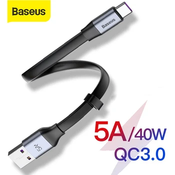 Baseus 5A Supraîncărca USB de Tip C Cablu pentru Huawei P30 Mate 30 Pro USB Portabil C Cablu de Încărcare Rapidă 3.0 pentru Xiaomi 9 USB-C de Sârmă
