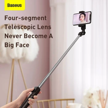 Baseus Bluetooth Suport Selfie Stick Umple de Lumină fără Fir Control de la Distanță Selfie Stick cu Trepied pentru Live Streaming pentru Telefon