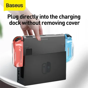 Baseus Caz Acoperire Pentru Nintendo Comutator Carte de Joc Shell Slim Greu PC-ul Clară de Protecție Plin Capac Caz Pungă Pentru Nintend Comutator Coque