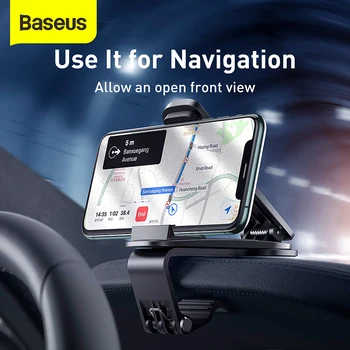 Baseus Masina cu Suport pentru Telefon de 360 de Grade de Navigare GPS tabloul de Bord Suport de Telefon Stand in Masina pentru Telefon Universal Clip Soclului