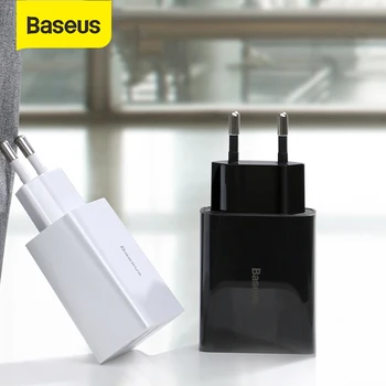 Baseus Mini 18W PD Incarcator USB QC3.0 Liniuță Rapid de Încărcare Tyep-C Dual USB UE Încărcător de Călătorie Plug