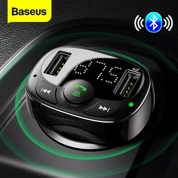 Baseus Transmițător FM Bluetooth Handsfree Car Kit pentru Telefon Mobil LCD, MP3 Player Cu 3.4 Un Dual USB Masina Încărcător de Telefon