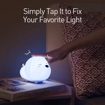 Baseus USB Lampa de Noapte Silicon Senzor Tactil LED Lumina de Noapte Pentru Copii copii Copii Pisică Câine USB cu LED-uri LED-uri Lampă de Noapte Lumina Dormitor