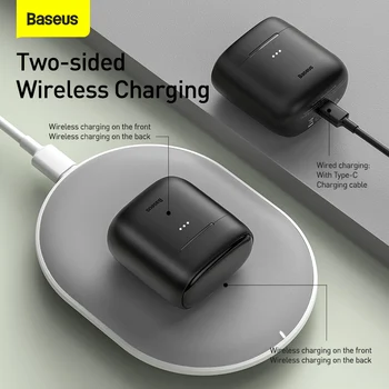 Baseus W06 TWS Bluetooth 5.0 Căști aptX Pavilioane Wireless CVC de Anulare a Zgomotului Suport de Încărcare Wireless, 300h de viață a bateriei