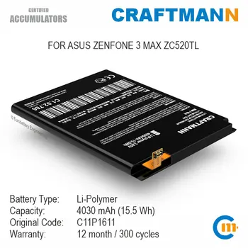Baterie 4030mAh pentru ASUS ZENFONE 3 MAX ZC520TL (C11P1611)
