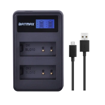 Batmax DMW-BLG10 DMW BLG10 DMWBLE9 LCD Dual USB Incarcator pentru Panasonic BLG10E BLG10GK BLG10 DMC-GF6 DMC-GX7 GF6 GX7