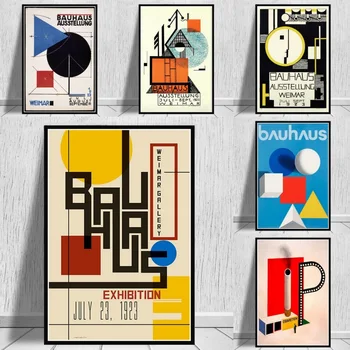 Bauhaus Ausstellung 1923 Weimer Expoziție de Postere de Arta de Perete Tablou Panza Pictura Postere si Printuri pentru Cameră Decor Acasă