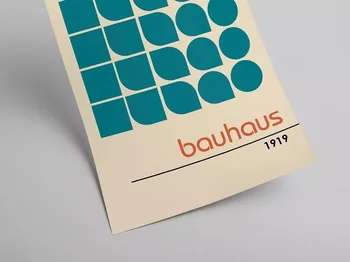 Bauhaus poster, 100 de ani Bauhaus Bauhaus Expoziție de imprimare, Herbert Bayer poster, Bauhaus Print, Walter gropius, Baus artMatisse