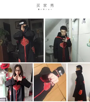 Bazzery Naruto Anime Cosplay Costum Pelerina Akatsuki Uchiha Itachi Shuriken Frunte banda de Susținere Accesorii de costume Cosplay S-XXL