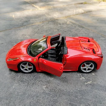 Bburago 1/24 Scara 1:24 Ferrari 458 Spider Masina Sport De Curse Turnat Sub Presiune Display Aliaj De Colectie, Model De Copii, Băieți Jucărie Pentru Copii