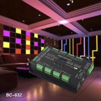 BC-632 DC5V-24V Tensiune Constantă 32CH DMX/RDM decoda driver 3A*32CH ieșire DMX512 rgbw Controller RGB Pentru RGBW Benzi cu Led-uri lampă