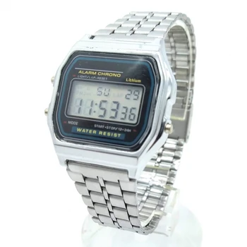 BDM-clasic argintiu ceas pentru femei și bărbați, design vintage, curea ajustabilă cu alarmă.
