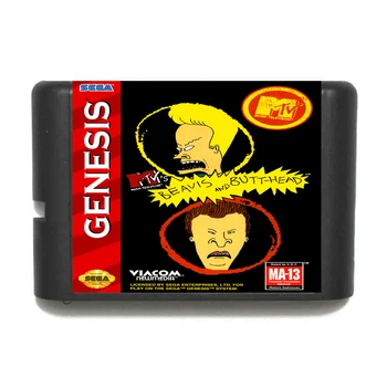 Beavis și Butthead 16 biți MD Carte de Joc Pentru Sega Mega Drive Pentru Genesis