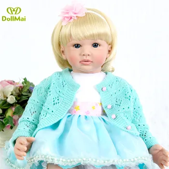 Bebes renăscut Silicon Renăscut Baby Doll Jucării 24 inch Vinil Printesa Copilul Păpuși Fete Cadou exclusiv papusa nou-nascut
