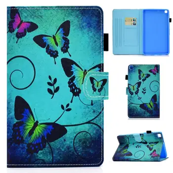 Bec Fluturele Bufnita Printuri Flip Cover Pentru Samsung Galaxy Tab S6 Lite 10.4 inch 2020 P610 P615 Magnetic Sloturi pentru Carduri Stand Caz