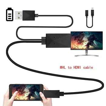 BEESCLOVER Micro USB MHL HD 1080P TV Cablu Adaptor 5 Pin & 11 Pin pentru Telefonul Android TV, PC, Laptop