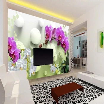 Beibehang Personalizat tapet 3d murale moderne de înaltă definiție de moda romantic fluture orhidee decor acasă papel de parede