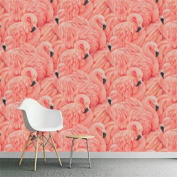 Beibehang tapet Personalizat în stil European de mână-pictat flamingo casa de fundal de decor de perete pictura papel de parede
