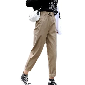 Bej Înaltă talie Pantaloni Casual Femei vrac Primavara Toamna anului 2021 Noi Femei coreene slim pantaloni Harem Plus Dimensiune Nouă pantaloni 3XL F279