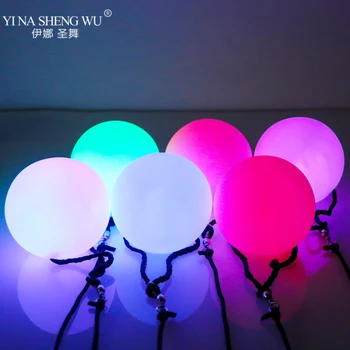 Belly Dance LED-uri Multi-Colorate de Copii Strălucire POI Aruncat Mingea a Propunerii de Dans din Buric LED Mingea de Performanță Etapă Accesorii Bile