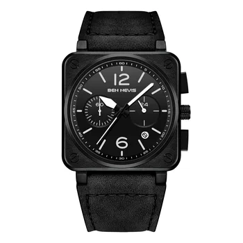 Ben Nevis Moda casual bărbați cuarț ceas multifuncțional în aer liber elev waterproofLeather curea de mână ceas pentru bărbați cadouri
