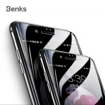 Benks Îndoire 3D Sticla Temperata Pentru iPhone 8 7 6s 6 Plus Ecran Protector de Acoperire de Protecție Față de Filme Pentru iphone 10 X XS MAX XR