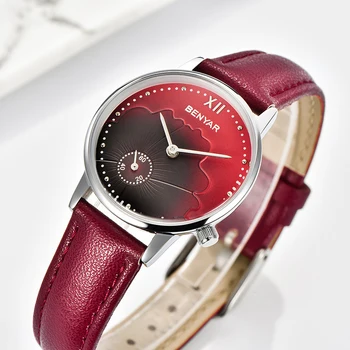 BENYAR Nouă ceasuri femei 2019 brand de top de moda ceasuri femei casual din piele ceas femei ceas sport Relogio Feminino