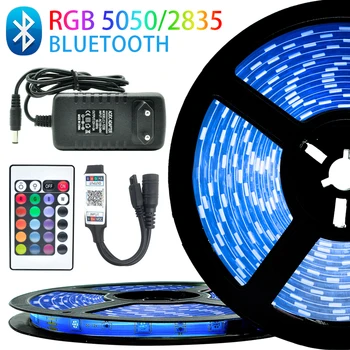 Benzi cu LED-uri de Lumină RGB 5050 SMD 2835 Flexibil Panglică Lumini Benzi RGB 5M 10M 15M 20M IP65 Bandă Diode 12V DC Control de la Distanță+Adaptor