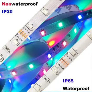 Benzi cu LED-uri de Lumină Wifi RGB 5050 2835 Bluetooth Impermeabil Flexibil Lampa de Bandă Ribbon Bandă Diodă DC 12V 5M Muzică de Sincronizare de Culoare+Adaptor