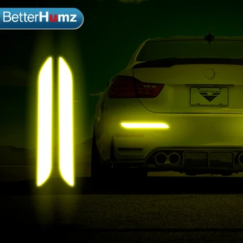 Betterhumz Pentru BMW Universale 2 buc Portbagaj Coada de Siguranță de Avertizare Autocolante Reflectorizante Mașină de Iluminat Luminos Reflector Spate Decal